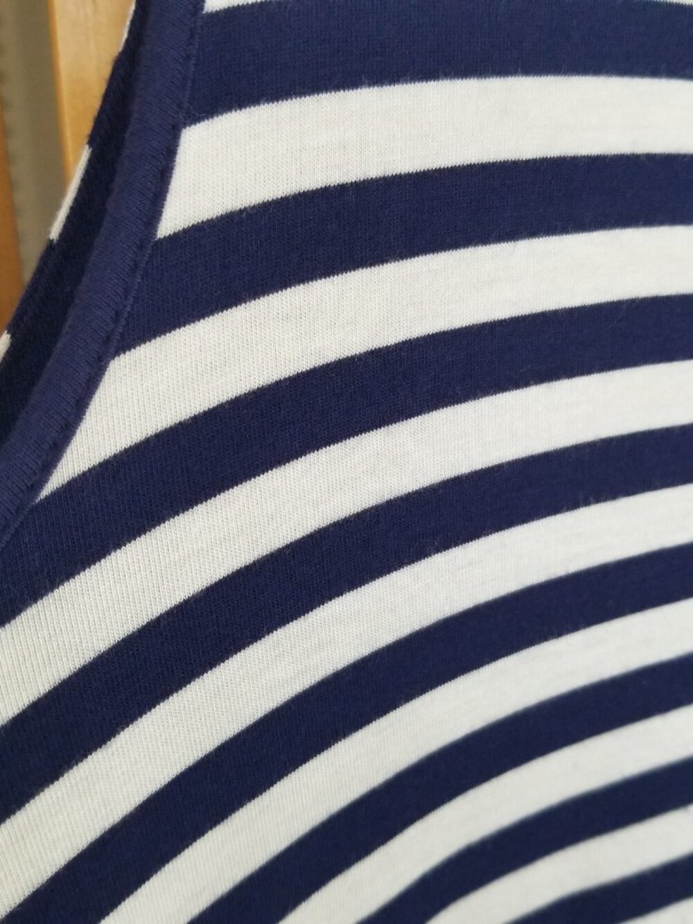 Boston Proper Navy & White Knot-Front Midi Dress - Picture 7 of 8